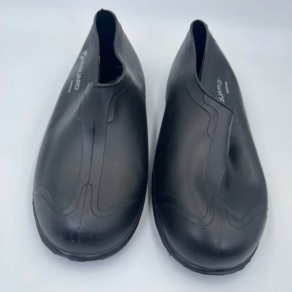 Onguard Waterproof Overshoes Black Rubber Slip On Shoe Covers Made USA Work